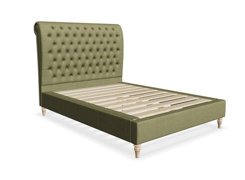 Congham Fabric Bed with Low Foot End in Juniper Green