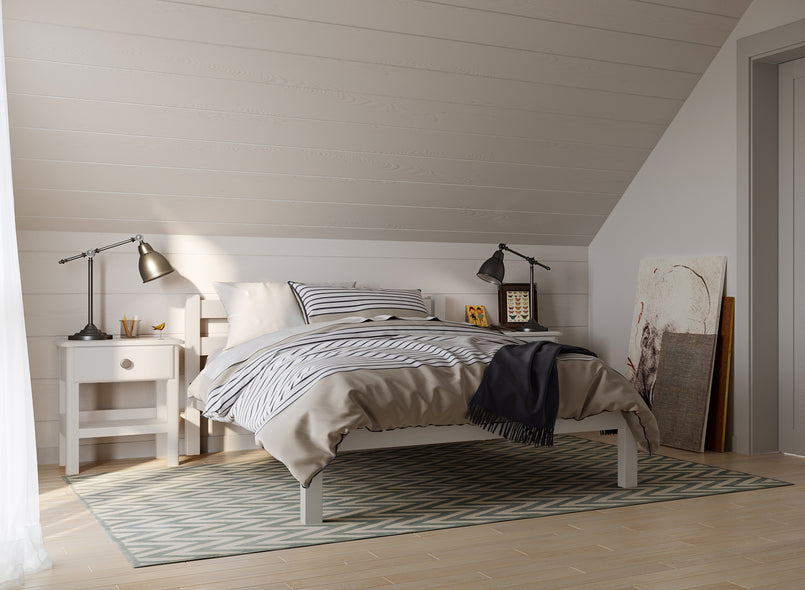 Newport Wooden Bed in White