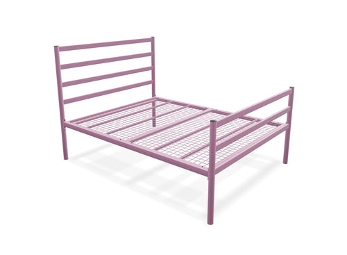 Belmont High End Metal Bed Frame Finished in Painted Pink