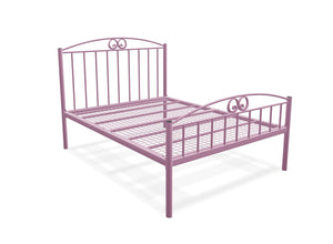 Aubrey High End Bed Finished in Pink