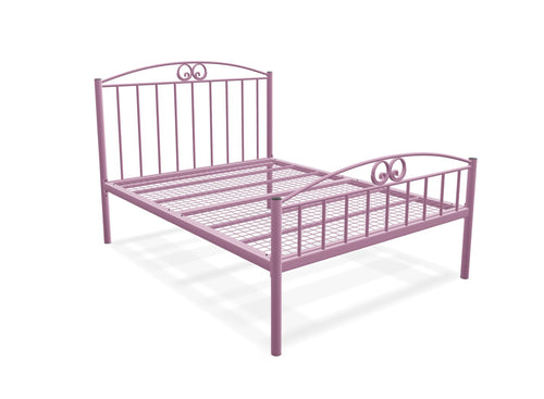 Aubrey High End Bed Finished in Pink