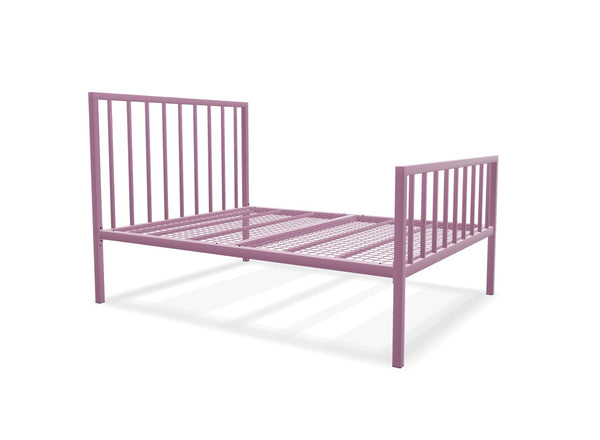 Madison High End Metal Bed Frame Finished in Painted Pink