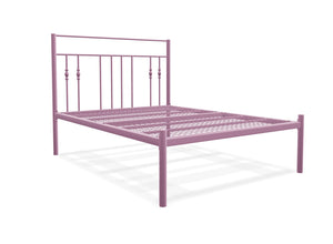 Gemma Low End Metal Bed Frame Finished in Painted Pink