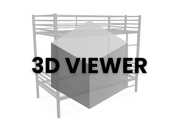 Metal Floor Bunk Bed 3D Model