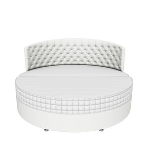 Round Upholstered Bed Frame