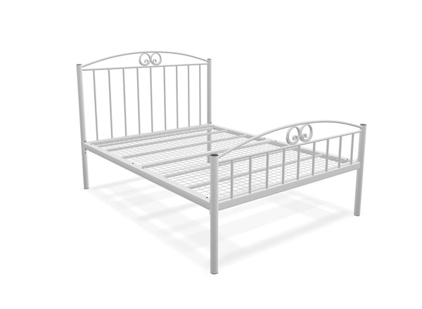 Aubrey High End Bed Finished in White