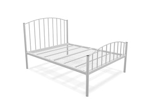 Memphis Low End Metal Bed Frame Finished in Painted White