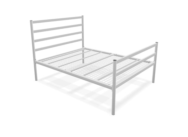 Belmont High End Metal Bed Frame Finished in Painted White