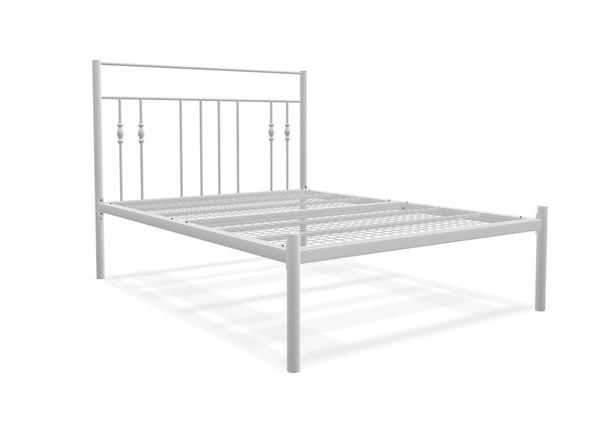 Gemma Low End Metal Bed Frame Finished in Painted White