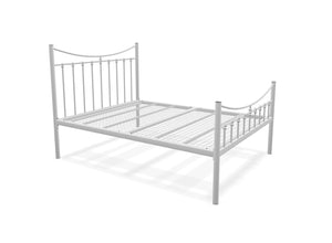 Bronx High End Metal Bed Frame Finished in Painted White