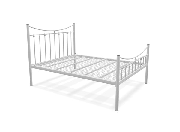 Bronx High End Metal Bed Frame Finished in Painted White