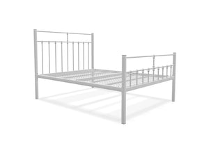Lenox High End Metal Bed Frame Finished in Painted White
