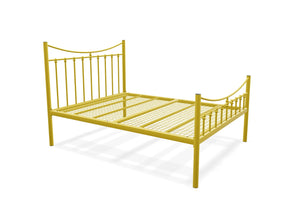 Bronx High End Metal Bed Frame Finished in Painted Yellow