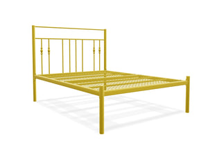 Gemma Low End Metal Bed Frame Finished in Painted Yellow