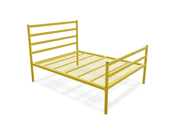 Belmont High End Metal Bed Frame Finished in Painted Yellow