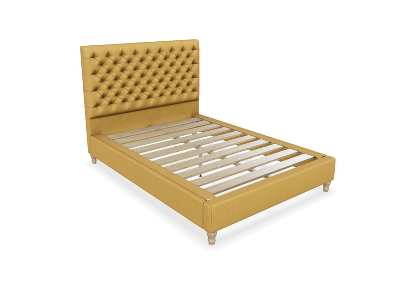 Holkham Bed in Ochre Fabric