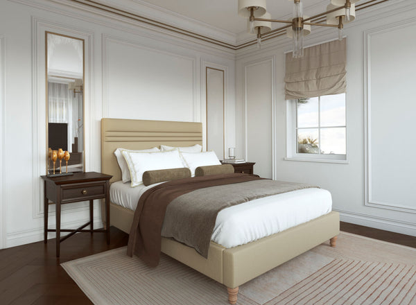 Alby Bed in Danza Velvet Stone