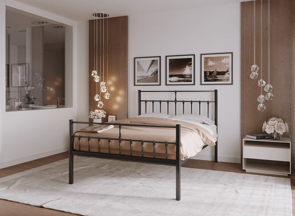Lenox Wrought Iron Bed (High) in Black
