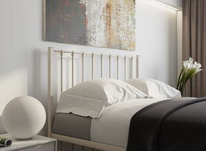 Norfolk Wrought Iron Bed (Head) in Ivory