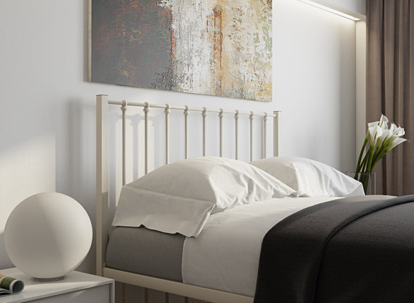 Norfolk Wrought Iron Bed (Head) in Ivory