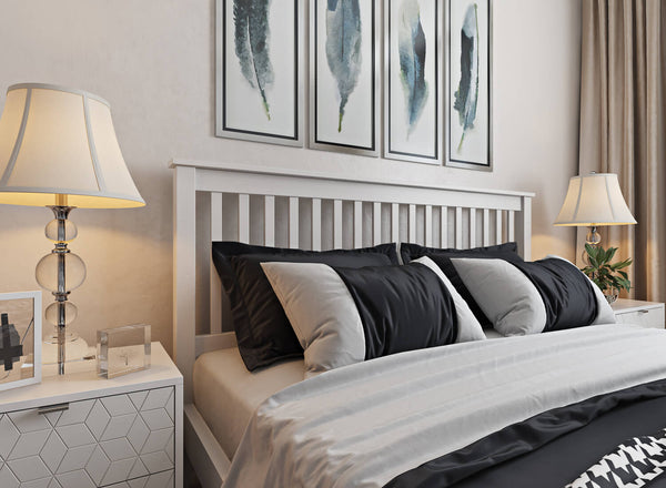 Coxford Wooden Bed (Head) in White