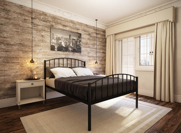 Memphis Wrought Iron Bed (High) in Black