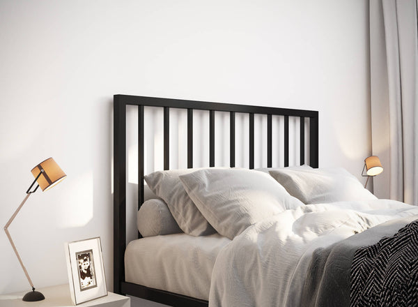 Madison Wrought Iron Bed (Head) in Black