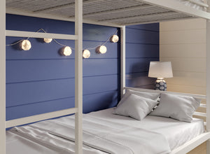 Bespoke Metal Bunk Bed in Ivory (Left)