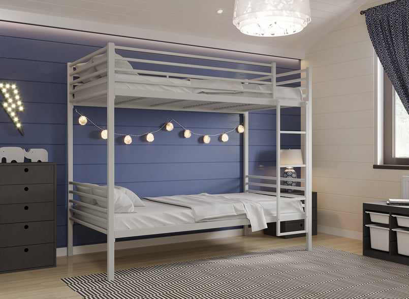 Metal Bunk Bed in Light Grey (Right)
