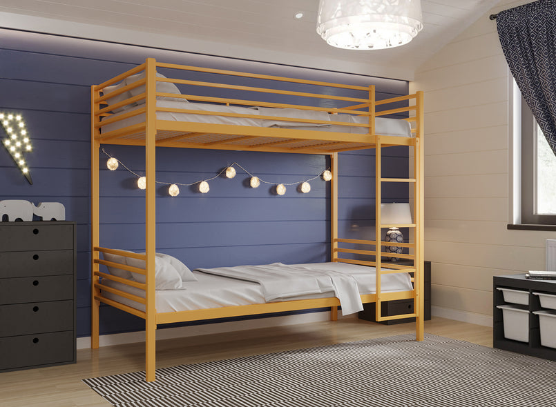 Metal Bunk Bed in Saffron Yellow (Right)