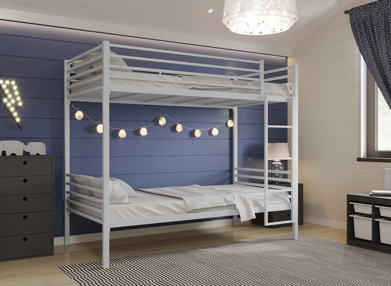 Metal Bunk Bed in White (Right)