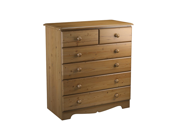 Wellington 4+2 Drawer Chest in Oak