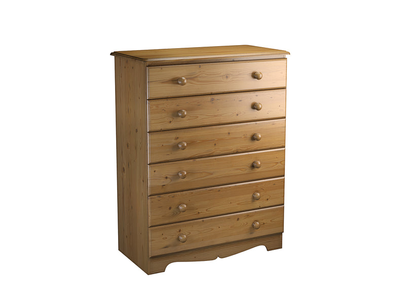 Wellington 6 Drawer Chest in Oak