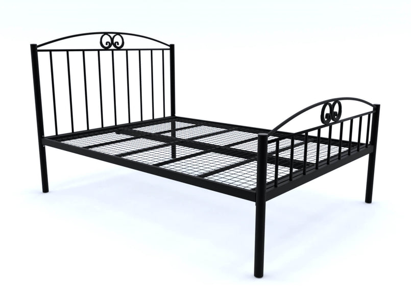 Austin Wrought Iron Bed (High) in Black