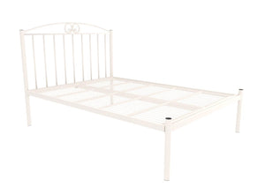 Austin Wrought Iron Bed (Low) in Ivory