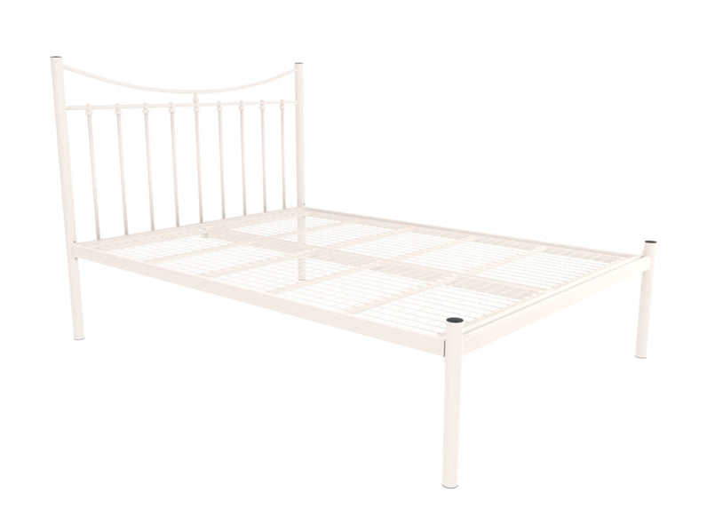 Bronx Wrought Iron Bed (Low) in Ivory