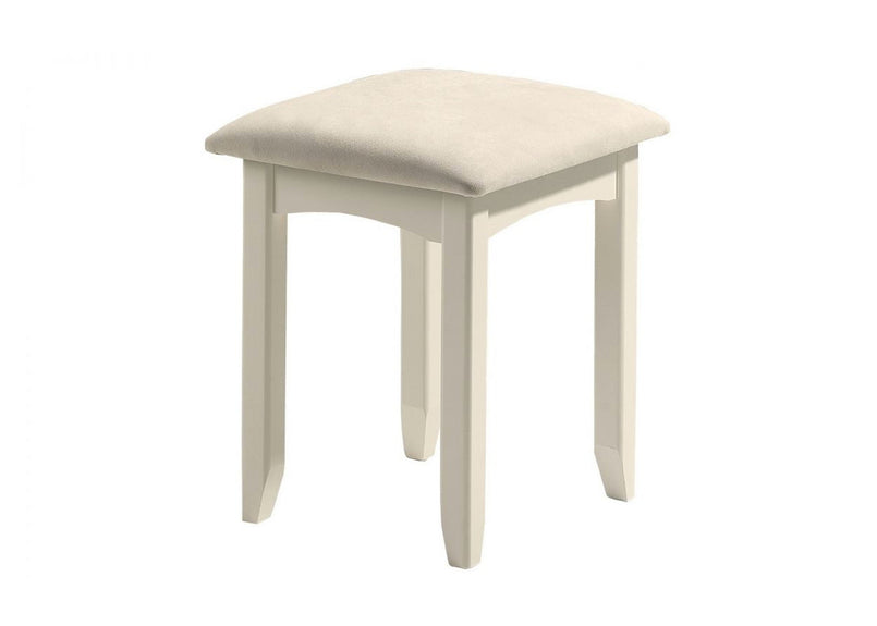 Cameo Dressing Table Stool in Stone White