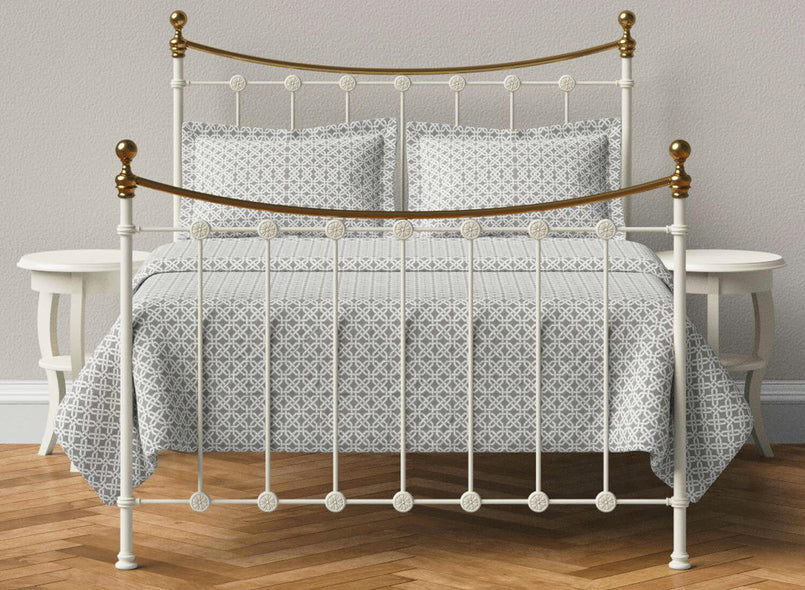 Evelyn Wrought Iron Bed in Ivory