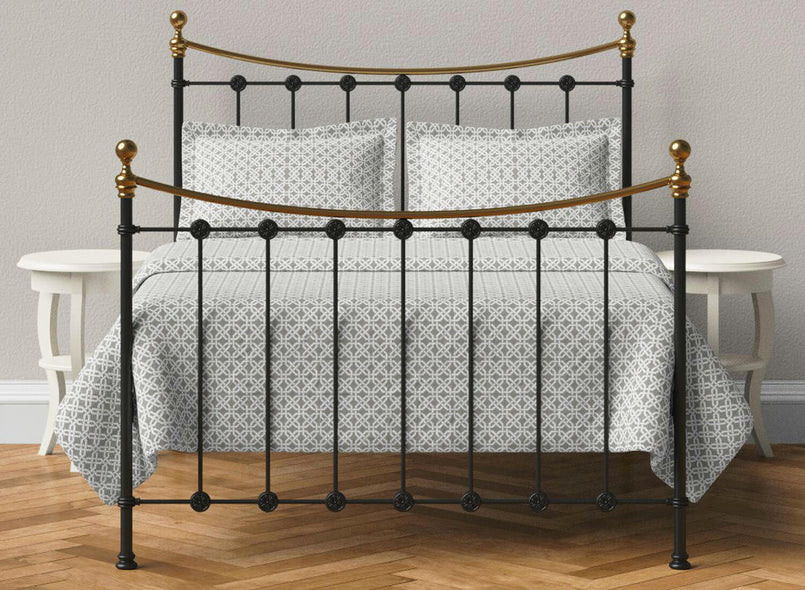 Evelyn Wrought Iron Bed in Black