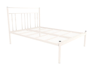 Georgia Wrought Iron Bed (Low) in Ivory