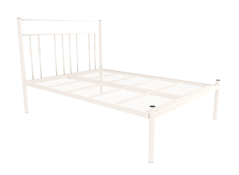 Georgia Wrought Iron Bed (Low) in Ivory