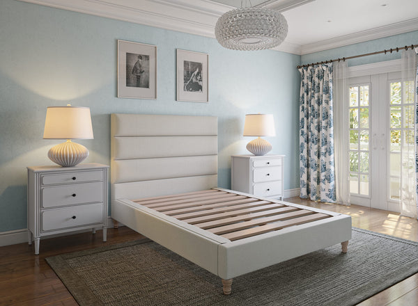 Vancouver Fabric Bed in Natural Putty