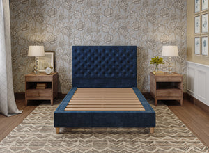 Holkham Bed in Danza Velvet Navy