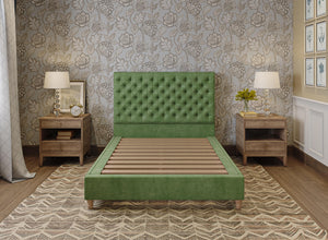 Holkham Bed in Danza Velvet Forest