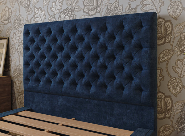 Holkham Headboard in Danza Velvet Navy
