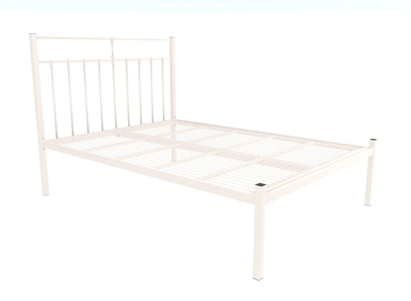 Lenox Wrought Iron Bed (Low) in Ivory