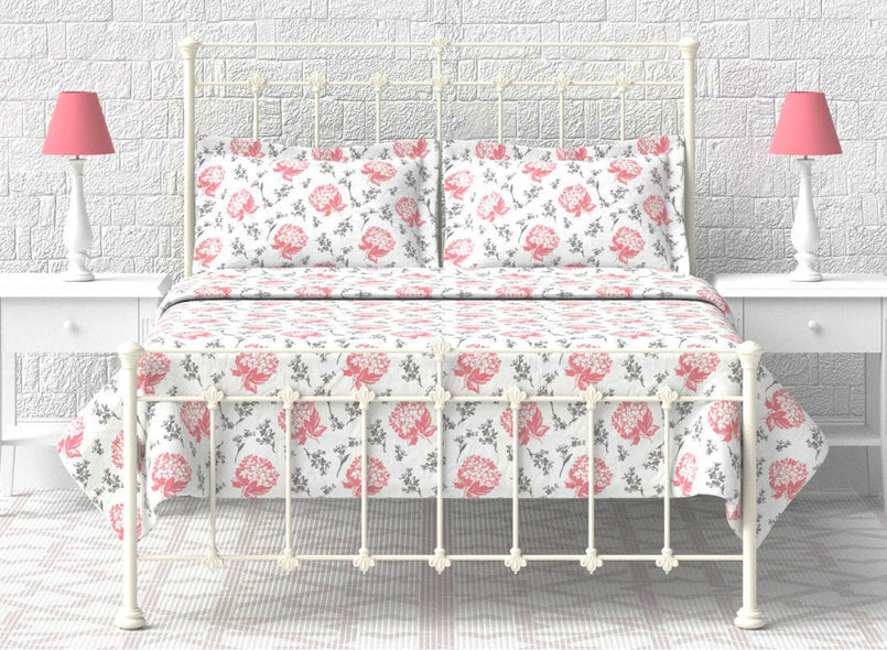 Lyla Wrought Iron Bed in Ivory