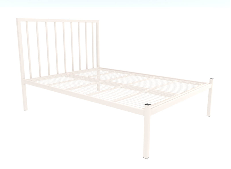 Madison Wrought Iron Bed (Low) in Ivory