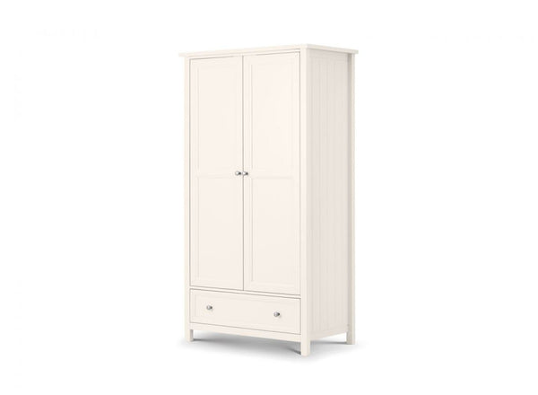 Maine 2 Door Combination Wardrobe in Surf White