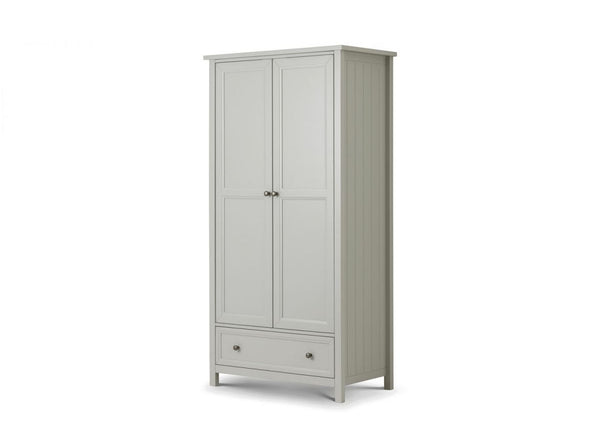 Maine 2 Door Combination Wardrobe in Dove Grey